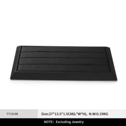 Oirlv Black Leather Jewelry Display Set Shop Cabinet Display Prop for Necklace Display Bust Ring Earrings Bangle Decoration Rack