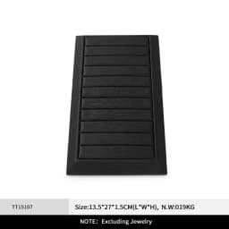 Oirlv Black Leather Jewelry Display Set Shop Cabinet Display Prop for Necklace Display Bust Ring Earrings Bangle Decoration Rack