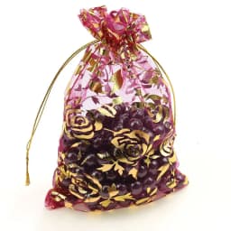 100Pcs 15x20cm 17x23cm 20x30 Gold Color Love Heart Rose Organza Bag Wedding Candy Gift Christmas Bags Jewelry Decoration Packing