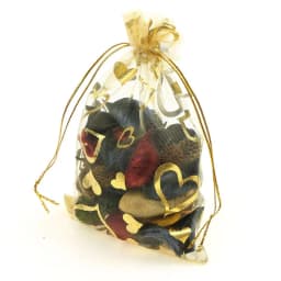 100Pcs 15x20cm 17x23cm 20x30 Gold Color Love Heart Rose Organza Bag Wedding Candy Gift Christmas Bags Jewelry Decoration Packing