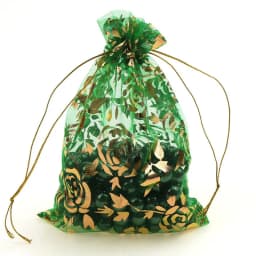 100Pcs 15x20cm 17x23cm 20x30 Gold Color Love Heart Rose Organza Bag Wedding Candy Gift Christmas Bags Jewelry Decoration Packing