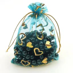 100Pcs 15x20cm 17x23cm 20x30 Gold Color Love Heart Rose Organza Bag Wedding Candy Gift Christmas Bags Jewelry Decoration Packing