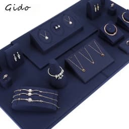 Dark Blue Jewelry Rack Light Luxury Ring Necklace Bracelet Decoration Bracelet Watch Display Table Jewelry Display Props