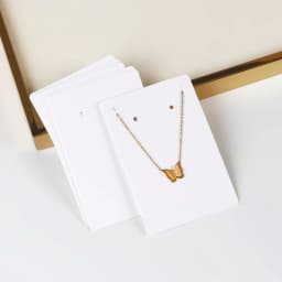 50 Pcs 6x9cm White Cardboards Display Cards Hold for Necklaces Earrings Jewelry Packaging Bags Available Wholesale Supplier