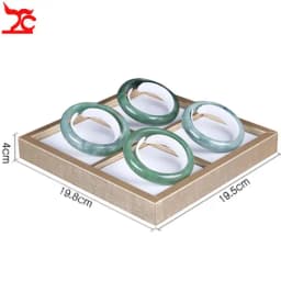 Jewelry Props Ring Necklace Display Tray Bracelet Earring Holder Exhibitor Jewelry Tray Bangle Rack Leather Jewelry Organizer