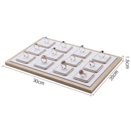Jewelry Props Ring Necklace Display Tray Bracelet Earring Holder Exhibitor Jewelry Tray Bangle Rack Leather Jewelry Organizer