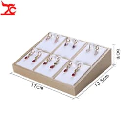 Jewelry Props Ring Necklace Display Tray Bracelet Earring Holder Exhibitor Jewelry Tray Bangle Rack Leather Jewelry Organizer
