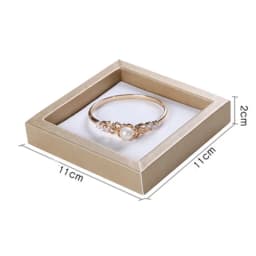 Jewelry Props Ring Necklace Display Tray Bracelet Earring Holder Exhibitor Jewelry Tray Bangle Rack Leather Jewelry Organizer