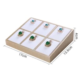 Jewelry Props Ring Necklace Display Tray Bracelet Earring Holder Exhibitor Jewelry Tray Bangle Rack Leather Jewelry Organizer