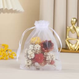 100pcs White Black Organza Bags Jewelry Drawable Mesh Packaging Bag Christmas Pocket Decoration Toy Gift Party Packing Pouch