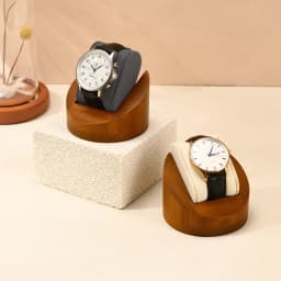 Oirlv Wooden Watch Holder with Pillow Watch Display Stand Watch Storage Box Jewelry Organizer Photography Props Counter Shows