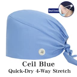 Quick-Dry Spandex Medical Caps Soft Hospital Surgical Hats Dental Clinic Scrub Caps Beauty Salon SPA Work Headwear MSG-02