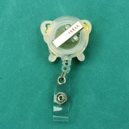 5 Colors Quicksand Acrylic Butterfly Badge Reel Retractable ID Badge Holder With 360 Rotating Alligator Clip Name Holder