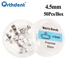 50/100Pcs Dental Matrix Bands Sectional Contoured Metal Matrices Refill Forming 3.5/4.5/5.5/6.5mm Dentistry Orthodontic Material