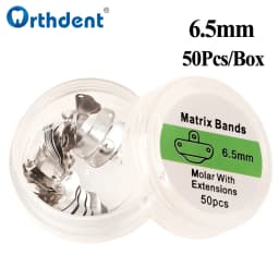 50/100Pcs Dental Matrix Bands Sectional Contoured Metal Matrices Refill Forming 3.5/4.5/5.5/6.5mm Dentistry Orthodontic Material