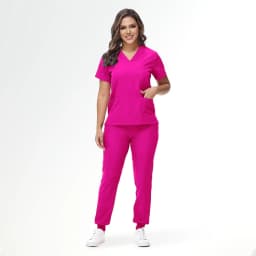 Stretchy Medical Scrubs Uniform Doctor and Nurse Uniform Durable Dental Pediatric Quick-Dry Healthcare Workwear Scrub Set 42109