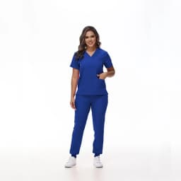 Stretchy Medical Scrubs Uniform Doctor and Nurse Uniform Durable Dental Pediatric Quick-Dry Healthcare Workwear Scrub Set 42109