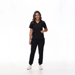 Stretchy Medical Scrubs Uniform Doctor and Nurse Uniform Durable Dental Pediatric Quick-Dry Healthcare Workwear Scrub Set 42109