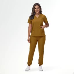 Stretchy Medical Scrubs Uniform Doctor and Nurse Uniform Durable Dental Pediatric Quick-Dry Healthcare Workwear Scrub Set 42109