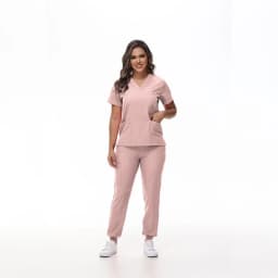 Stretchy Medical Scrubs Uniform Doctor and Nurse Uniform Durable Dental Pediatric Quick-Dry Healthcare Workwear Scrub Set 42109