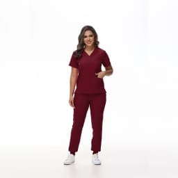 Stretchy Medical Scrubs Uniform Doctor and Nurse Uniform Durable Dental Pediatric Quick-Dry Healthcare Workwear Scrub Set 42109
