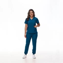 Stretchy Medical Scrubs Uniform Doctor and Nurse Uniform Durable Dental Pediatric Quick-Dry Healthcare Workwear Scrub Set 42109