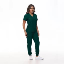 Stretchy Medical Scrubs Uniform Doctor and Nurse Uniform Durable Dental Pediatric Quick-Dry Healthcare Workwear Scrub Set 42109