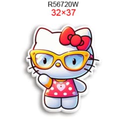 Hello Cat 10pcs/lot San Resin Planar Transparent Glitter Acrylic Flatback for Charms DIY Bow Craft Supplies Phone Case Decor