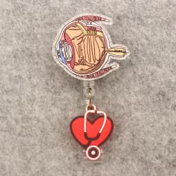 People Brain Eyes Lungs Style Rotate Badge Reel Nurse Workers Enfermera ID Holder Retractable Card Holder Accessory