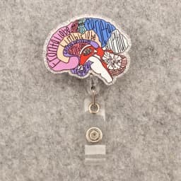 People Brain Eyes Lungs Style Rotate Badge Reel Nurse Workers Enfermera ID Holder Retractable Card Holder Accessory