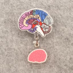 People Brain Eyes Lungs Style Rotate Badge Reel Nurse Workers Enfermera ID Holder Retractable Card Holder Accessory