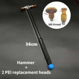 Car Dent Repair Hammer Body Repair Percussion Leveling Hammer Replaceable Traceless Repair Tool Carbon Fiber and Stainless Steel