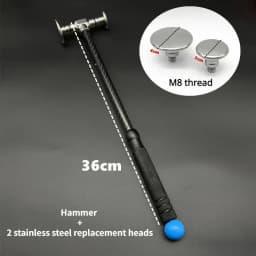 Car Dent Repair Hammer Body Repair Percussion Leveling Hammer Replaceable Traceless Repair Tool Carbon Fiber and Stainless Steel