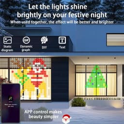 400-800 LED RGB Smart Curtain Lights with Music,App Controls and Remote,LED Party Lights for Wedding/Valentine's Day/Birthday