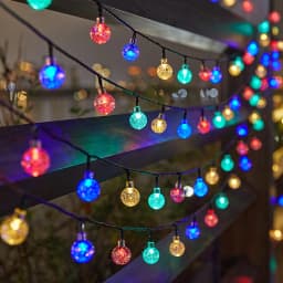 Solar Bubble Balls Lamp String Lights Outdoor Water Drops Outdoor Waterproof Orb Christmas Lights Patio Holiday Party