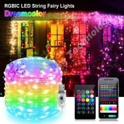 DC5V USB LED String Lights Bluetooth Control RGBIC Lighting Addressable Fairy String Lights 10M 25M 50M Christmas DIY Decoration