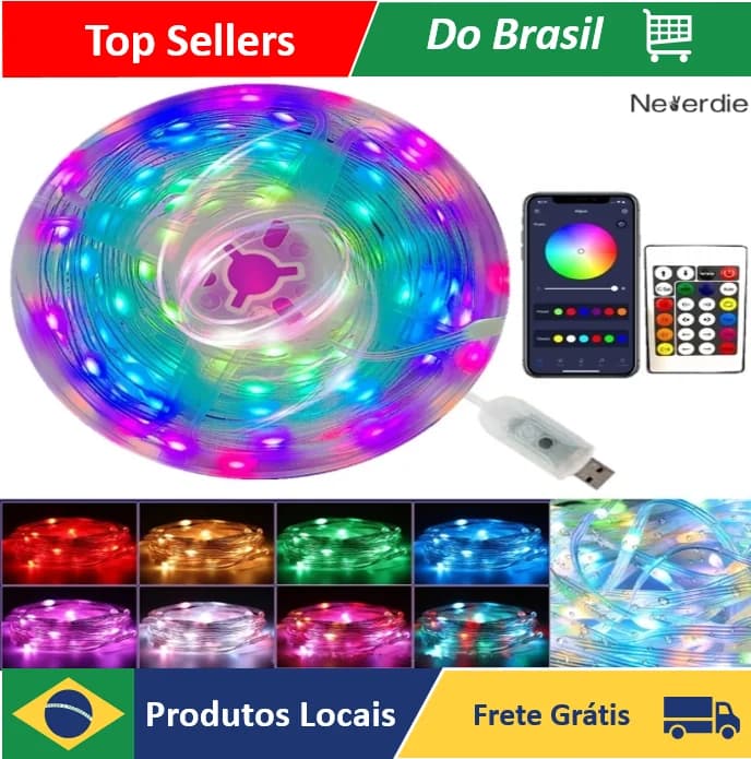 Flashes LED Ribbon RGB 10M With Voice Control and App Bluetooth USB Christmas Decoration-Neverdie Store