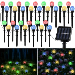 30 LED Solar Bubble Ball Lawn Lights Waterproof Christmas Solar Pathway String Light Outdoor Garden Patio Trail Lighting Decor