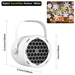 Christmas LED Snowflake Lights Projector for Indoor/Outdoor Garden Patio Yard House Wall Holiday Projector for Xmas New Year