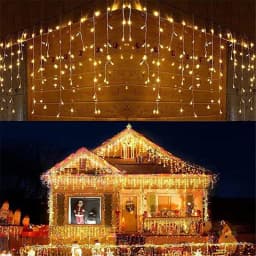 220V 110V Connectable Icicle String Lights Waterproof Christmas Icicle Lights Outdoor