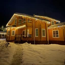 Christmas Decorations 2026 Star Garland 4M(W)*0.4/0.5/0.6M(H) With Twinkling Strobes (Warm White+Cool White)8 Modes Festoon Led