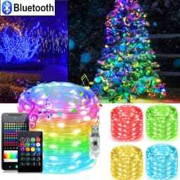 USB Led String Fairy Light DC5V RGBIC Bluetooth SmartColorful Light String 1m-50m Led Strip for Christmas Wedding Party Decor