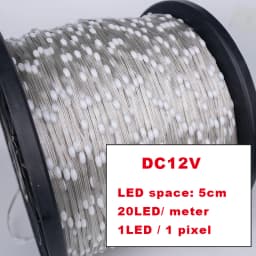 DC12V WS2811 WS2812 SK6812 Dream Color Fairy String Lights RGBIC Addressable Individually Room TV Party Kitchen Decoration