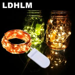 1M 2M 3M 5M Fairy Light LED Copper Wire String Lights Outdoor Garland Wedding Light for Home Christmas Garden Holiday Decoration