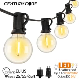 Plastics G40 Outdoor Light Output 24V String Light Waterproof Shatterproof Garland Lights Camping Garden Party Decoration Lights