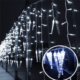 Street Garland on House Led Icicle Lights Christmas Ornaments New Year 2026 Home Decor Four Light Colors Available Ice Festoon