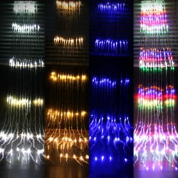 3x3/6x3/3x6M LED Meteor Shower Rain Waterfall Curtain String Light Christmas Icicle Garland Light For Wedding Party Holiday