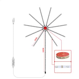 USB Individually Addressable Firework LED Strip Light Kit Music Sound APP Remote String Lights Christmas Party Wedding Decora