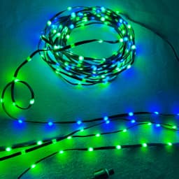 DC5V 12V 20AWG Black Wire Milky Lenses 5cm/10cm Pitch 50ct/100ct/200ct Seed LED Pixel String Light WS2811 RGB Addressable IP67