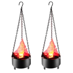 LED Fire Flame Night Light Hangable Dynamic Fire Effect Light Simulated Decorative Atmosphere Lamp For Party Bar Christmas Decor